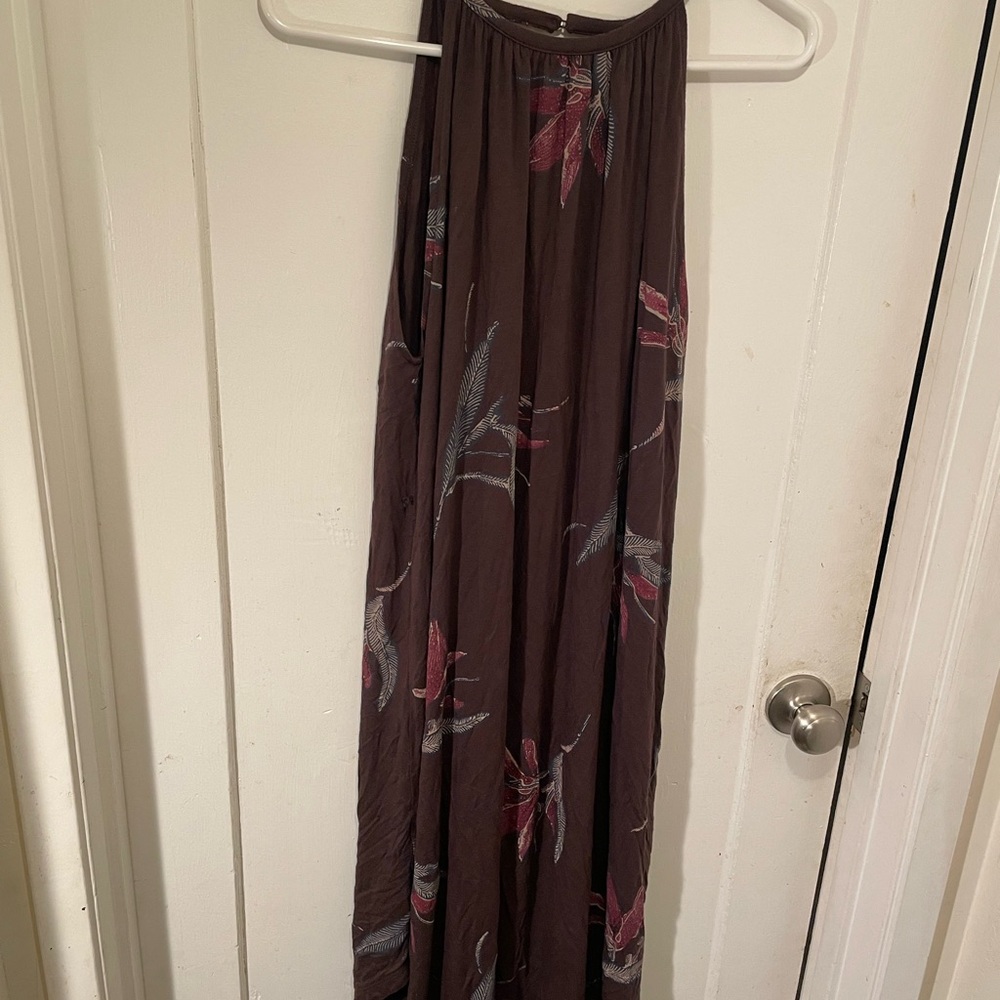 Lucky Brand Dark Brown Floral Maxi dress